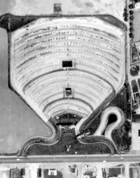 Ecorse Drive-In Theatre - Ecorse Aerial 5-24-61 (newer photo)